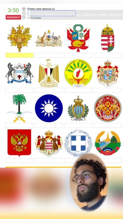 Emblème des pays aléatoires ! #country #pays #quizz
