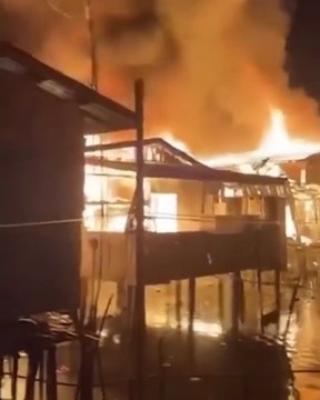 Massive Fire Destroys 200+ Homes in Kampung Bahagia | Sandakan Malaysia Fire (April 19, 2026)