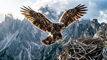 Eagle Chick First Flight Attempt