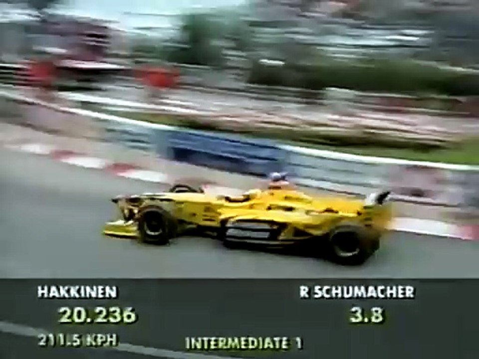 F1 – Ralf Schumacher (Jordan Mugen-Honda V10) lap in qualifying – Monaco 1998