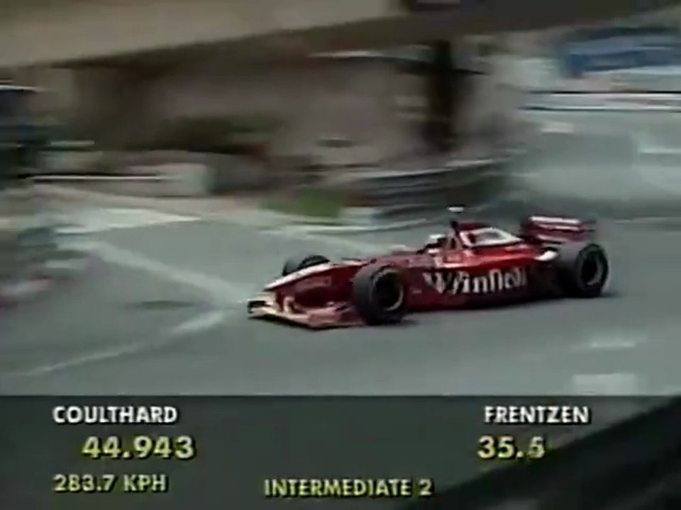 F1 – Heinz-Harald Frentzen (Williams Mecachrome V10) lap in qualifying – Monaco 1998