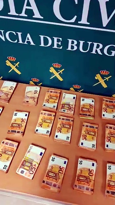 Interceptados 133.000 euros por la Guardia Civil de Burgos