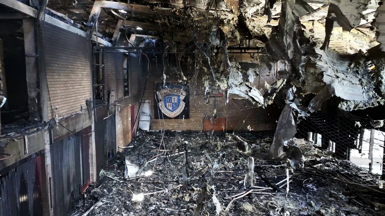 The aftermath of the Glendale school fire - Newcastle Herald - April 21, 2026