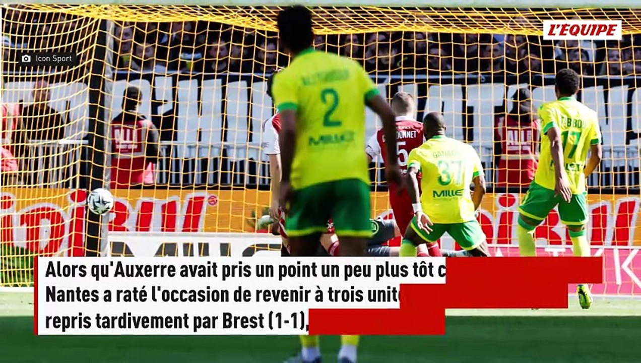Nantes rattrapé sur le fil par Brest et Metz battu par le Paris FC se rapprochent de la Ligue 2 - Foot - Ligue 1