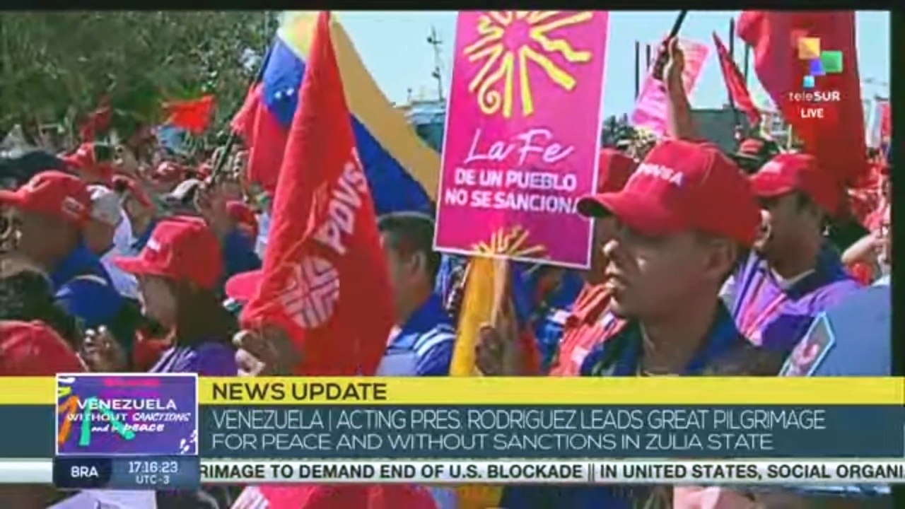 Acting Pres. Delcy Rodriguez leads great pilgrimage in Zulia state
