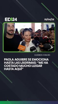 Paola Aguirre se mostró visiblemente conmovida al momento de emitir su voto en la segunda vuelta por la Gobernación de Santa Cruz