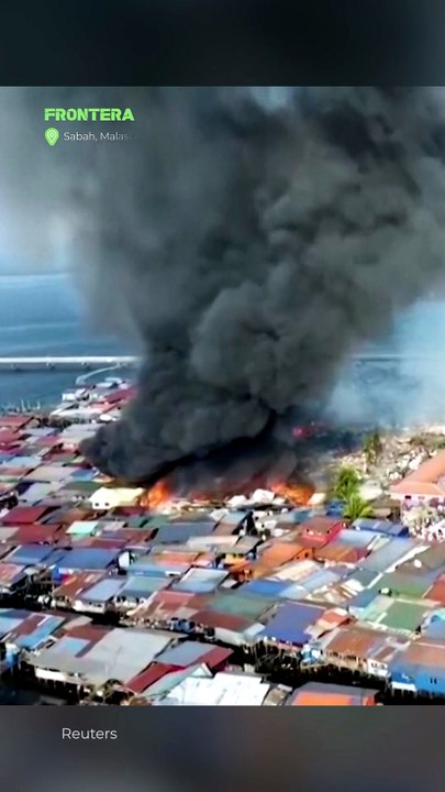 Infierno en Malasia: incendio arrasa mil viviendas y deja más de 9 mil damnificados 🚨🔥