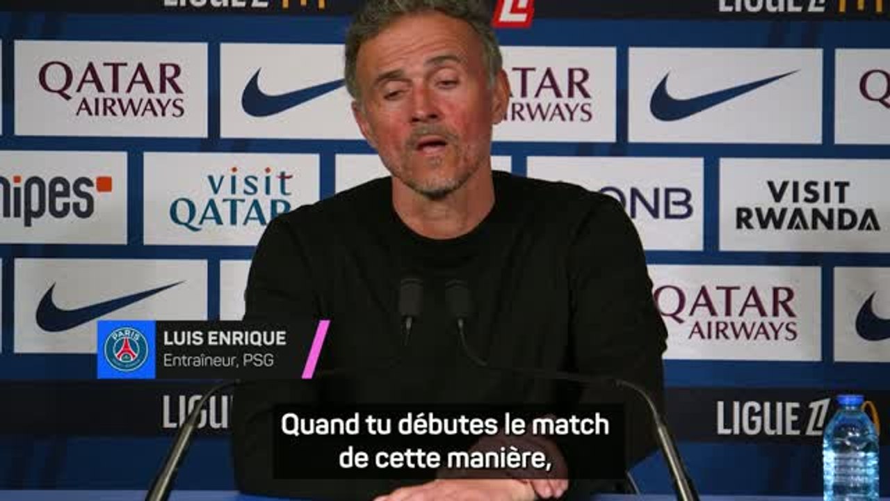 PSG - Luis Enrique : "Les deux premières fois où ils créent des chances, ils marquent deux buts"