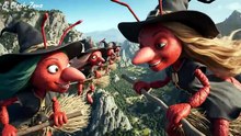 Red Ants vs Black Ants War | Flying Broom Attack & Food Heist | Epic Ant Battle Animation