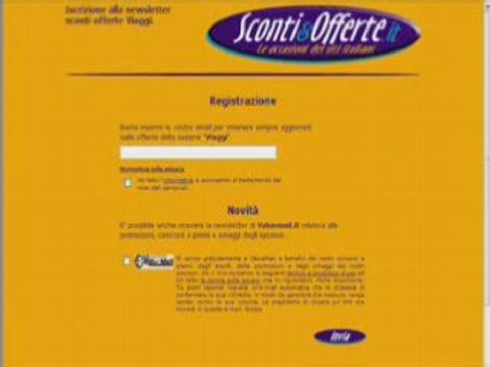Sconti e offerte - Newsletter gratuite
