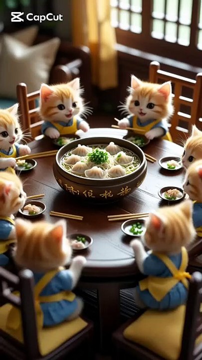 Miniature Kittens Dining 😻🍽️  Cute Tiny Cat Meal Time