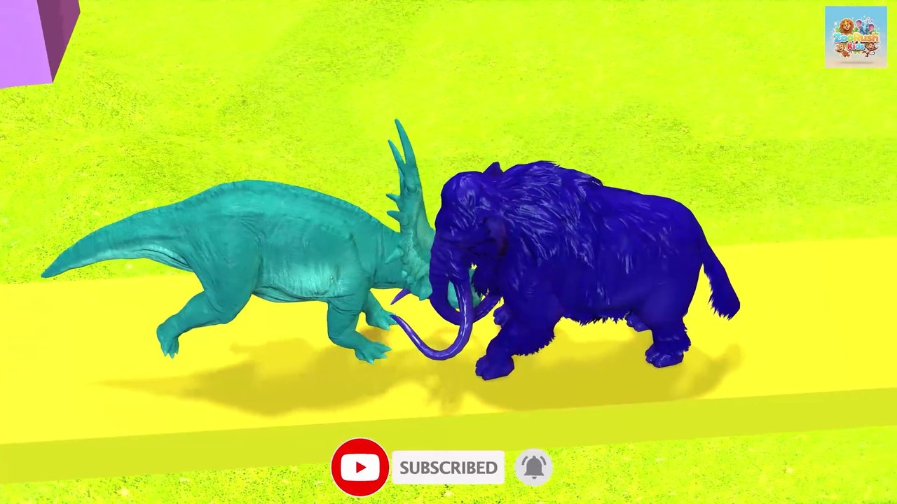 3 Giant Elephant Cow vs 5 Hybrid Tiger Wolf Lion vs Gorilla Fight Buffalo Saved by Woolly Mammoth full match