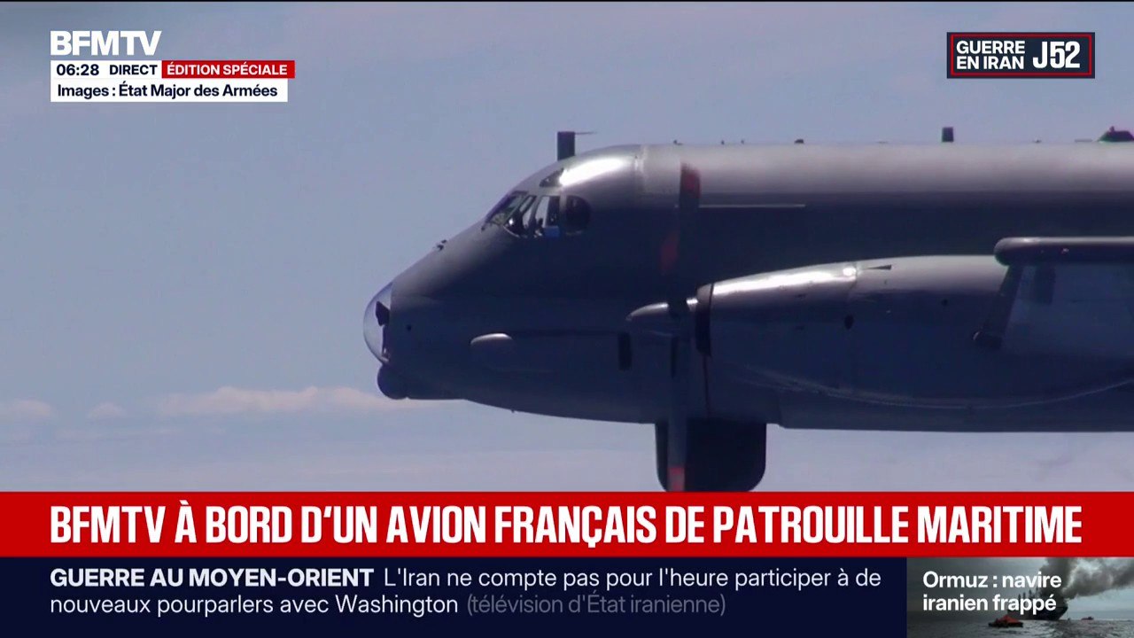 Guerre au Moyen-Orient: BFMTV à bord d'un avion français de patrouille maritime