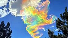 A rare circumhorizontal arc also known as Fire Rainbow in Texas
