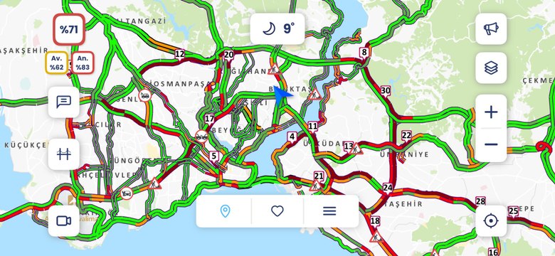 İstanbul'da haftanın ilk iş gününde trafik yoğunluğu