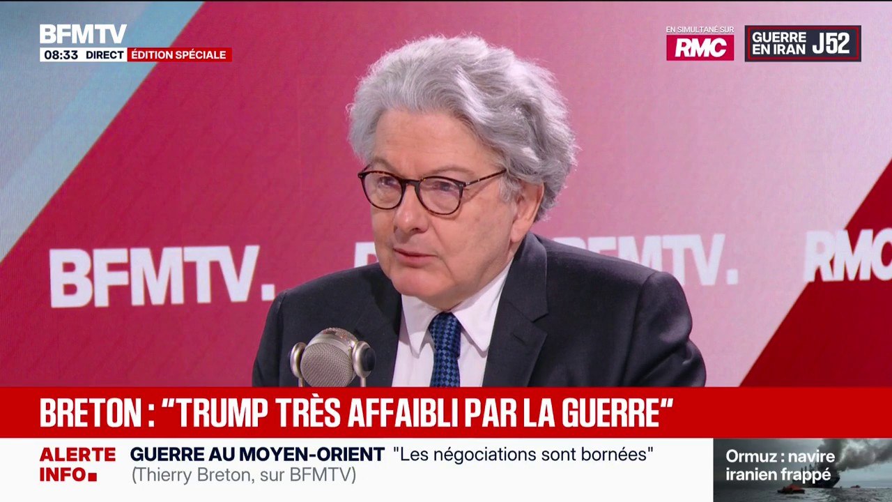 "Les marchés ne sont pas affolés, ils misent sur un accord", affirme l'ancien ministre de l’Économie Thierry Breton à propos de la guerre au Moyen-Orient
