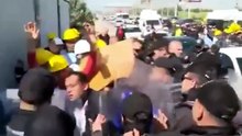 Hak arayan madencilere gözaltı