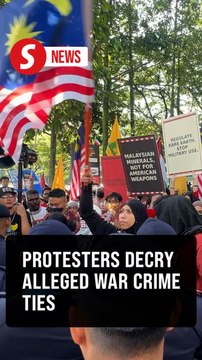 NGOs protest presence of defence firms 'complicit in genocide' at DSA and Natsec Asia