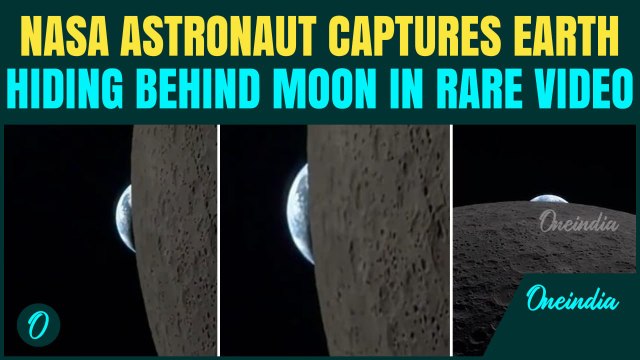 NASA Astronaut CAPTURES ‘Earthset’ on His iPhone From Space | Video Shows Earth SINKING Behind Moon