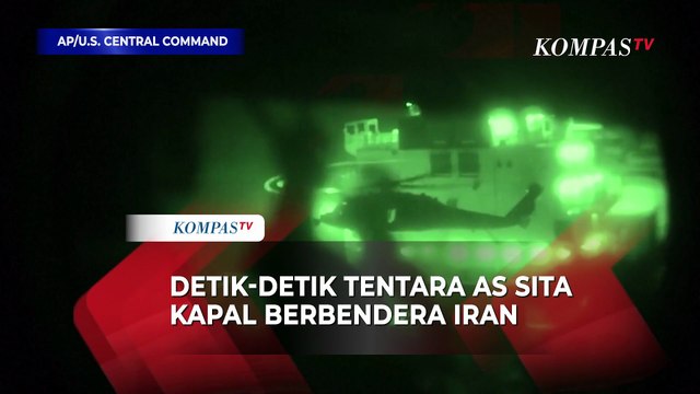 Terjun dari Helikopter! Detik-Detik Tentara AS Sita Kapal Kargo Iran