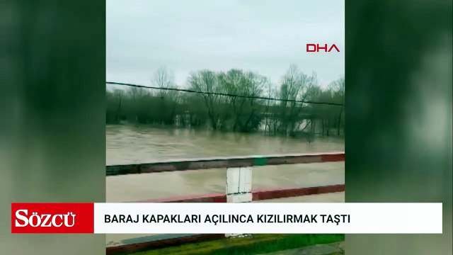 Baraj kapakları açılınca Kızılırmak taştı, köyü su bastı