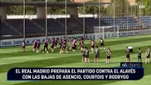 El Real Madrid prepara el partido contra el Alavés con las bajas de Asencio, Courtois y Rodrygo