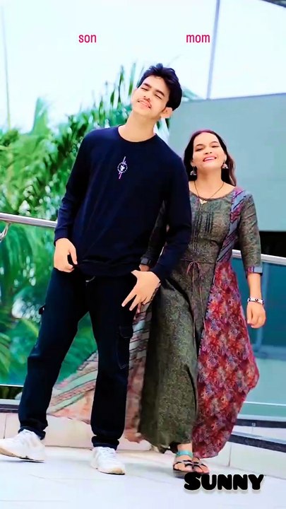 Mom and son dance