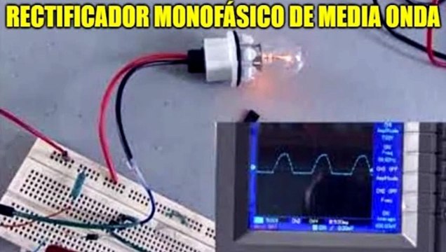 Electrónica de Potencia - Rectificador monofásico de 1/2 onda /Multisim 14.3