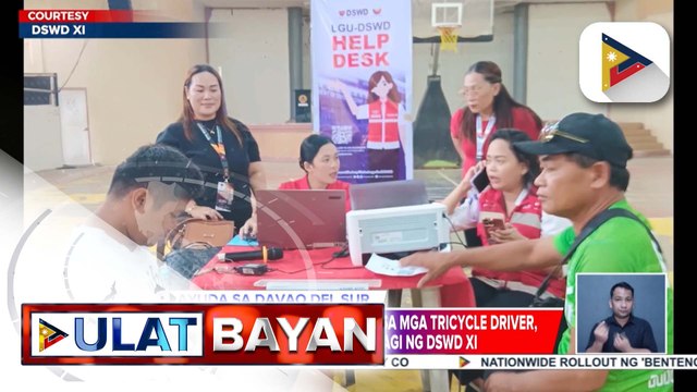 Kwalipikadong tricycle drivers sa Davao Del Sur, nagsimula na ring mabigyan ng ayuda | ulat ni Regine Lanuza ng PTV Davao