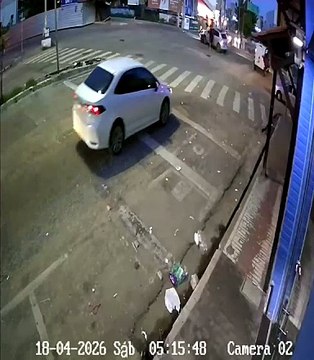 Imagens mostram colisão registrada no Centro de Patos, que vitimou jovem de 21 anos