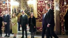 El Rey recibe en el Palacio Real al nuevo presidente de Portugal en su primera visita a España