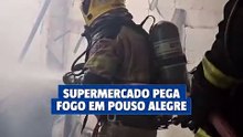 Supermercado é destruído após novo incêndio em Pouso Alegre