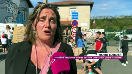 Roche-la-Moli&egrave;re : Une manifestation contre la fermeture d'une classe de C&ocirc;te Durieux