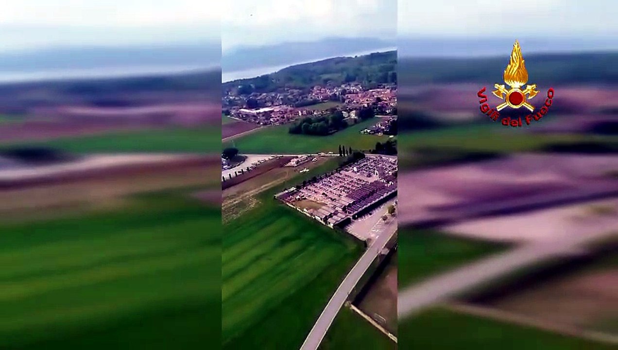 Brebbia, precipita un ultralggero: ferito ma vivo il pilota 69enne