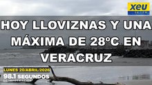Hoy lloviznas y una máxima de 28ºC en Veracruz