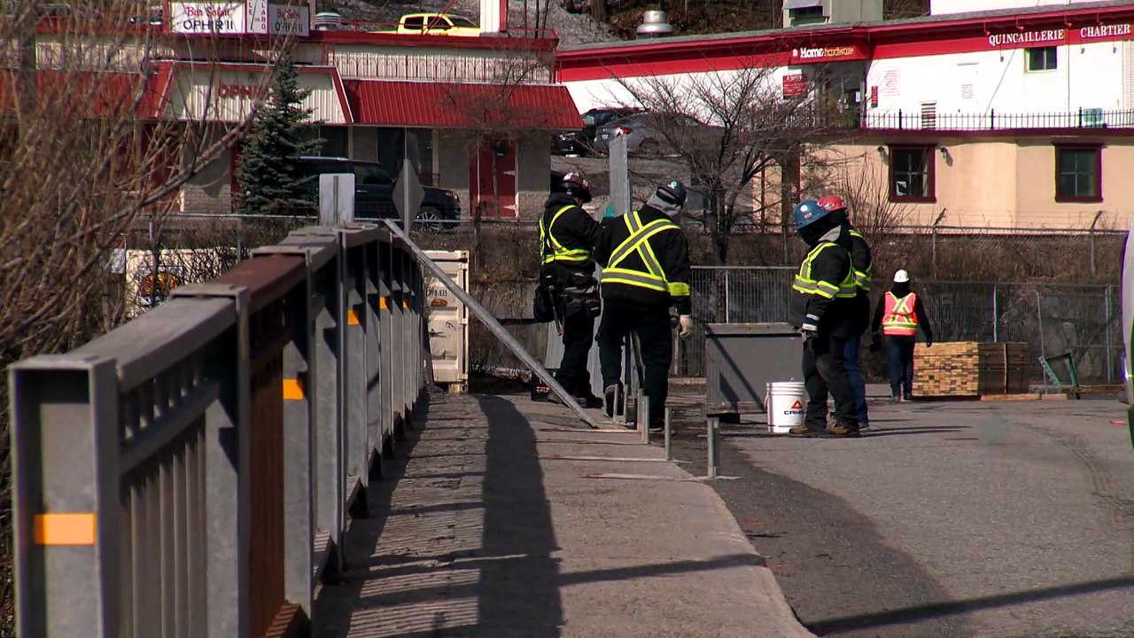 Réfection du pont d'Amours : une première journée d'adaptation... et de patience 