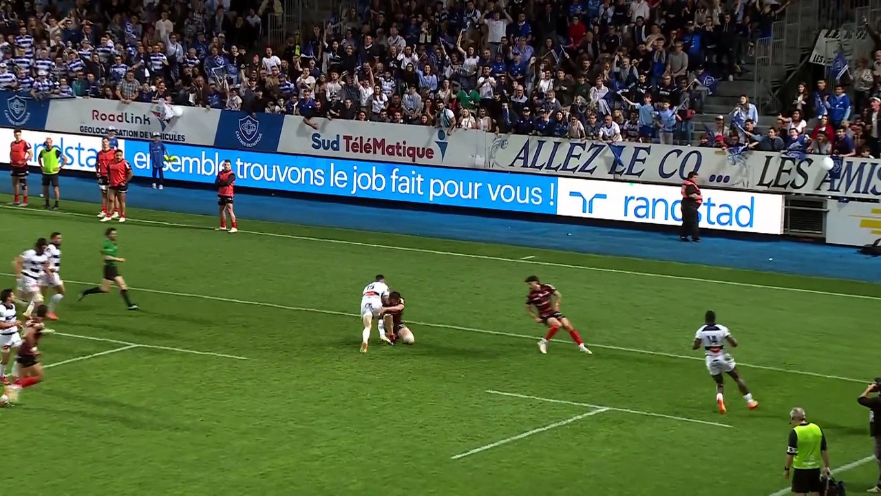 TOP 14 - Essai de Geoffrey PALIS (CO) - Castres Olympique - Stade Toulousain