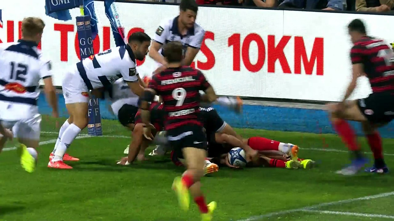TOP 14 - Essai de Léo BANOS (ST) - Castres Olympique - Stade Toulousain