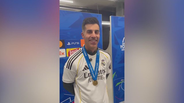 Zona mixta completa del Real Madrid tras ganar la Youth League vs Brujas