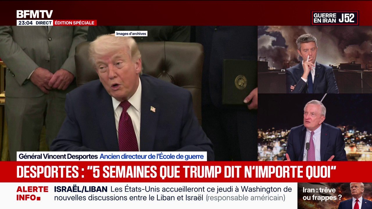 Négociations avec l'Iran: "Ça fait cinq semaines que Trump dit n'importe quoi", déclare Vincent Desportes, ancien directeur de l'École de guerre