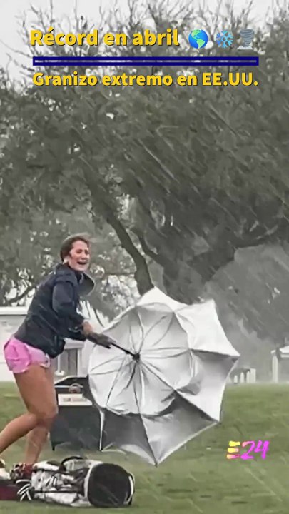 Granizo extremo en EE.UU. Récord en abril 🌪️❄️🌎 Extreme hail in the U.S. Record in April.