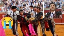 Morante de la Puebla sufre cornada en el recto y así sacaban al torero tras la embestida