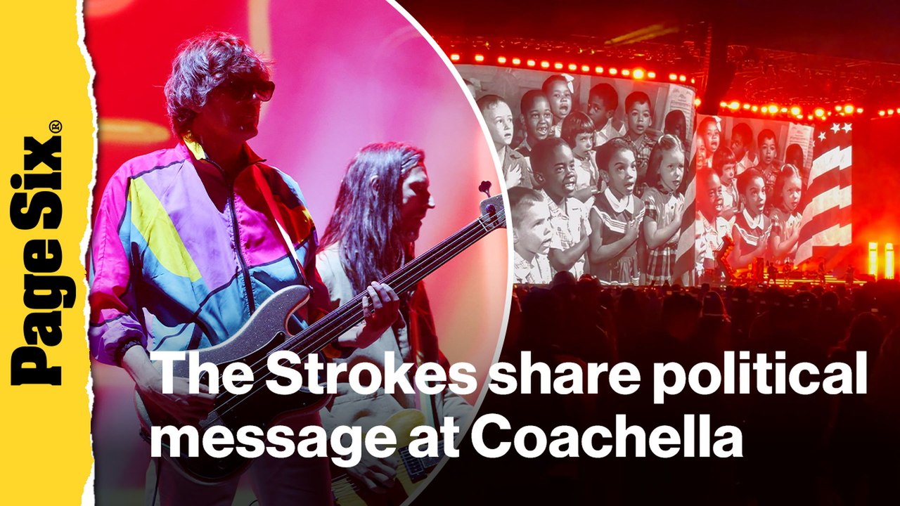 The Strokes share political message to during Coachella performance