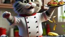 Chef Cat Chaos 😻💥  Flour Explosion in 3D Kitchen Slapstick 😂🔥