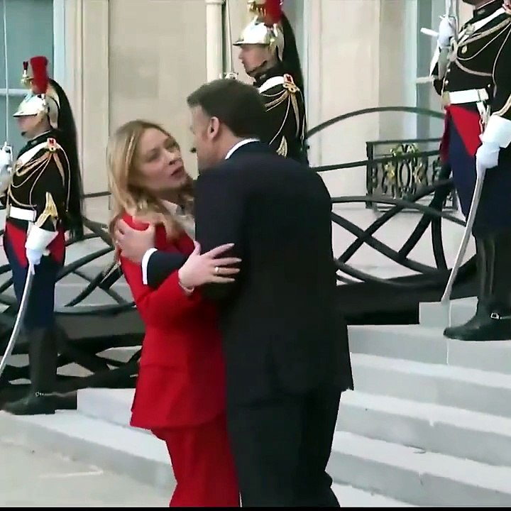 French President Emmanuel Macron and Italian Prime Minister Giorgia Meloni shared a rather awkward and unusual hug right in front of the cameras. The video quickly went viral online.
