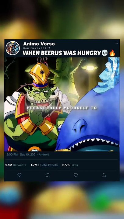 WHEN BEERUS WAS HUNGRY💀🔥