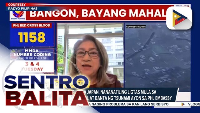 Mga Pilipino sa Japan, nananatiling ligtas mula sa magnitude 7.7 na lindol at tsunami ayon sa Phl Embassy