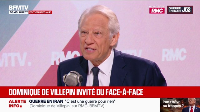 Guerre au Moyen-Orient: Je suis pour que nous ayons un renforcement de la Finul, voire une coalition de pays qui puissent aider l'état libanais à désarmer le Hezbollah , déclare Dominique de Villepin, ancien Premier ministre