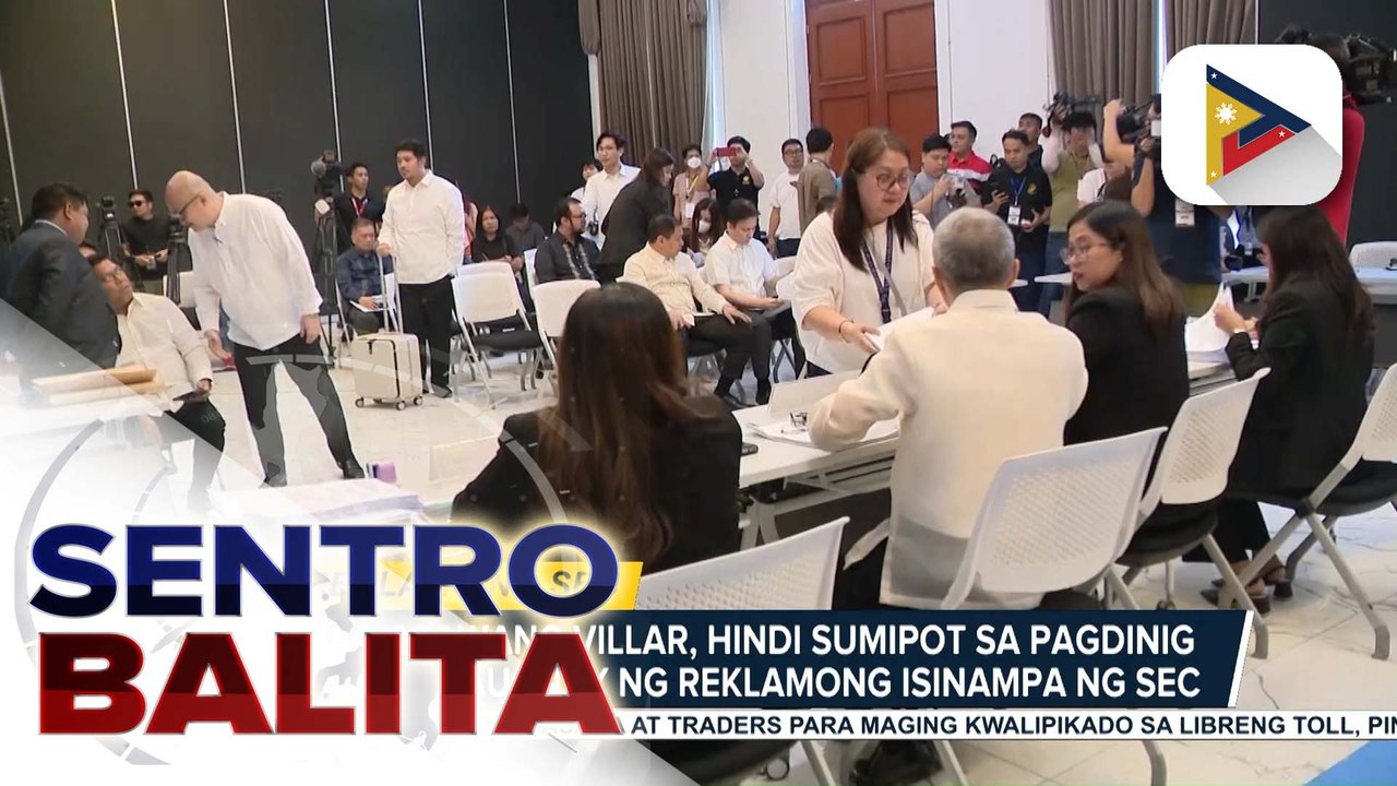 Preliminary investigation ng DOJ sa reklamong inihain ng SEC vs. pamilya ViIlar, ipinagpatuloy; magkapatid na senador na Mark at Camille Villar, nagsumite ng counter-affidavit | ulat ni RR Tubice