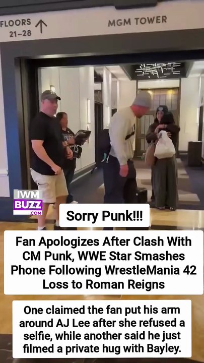 Fan Apologizes After Clash With CM Punk, WWE Star Smashes Phone Following WrestleMania 42 Loss to Roman Reigns
